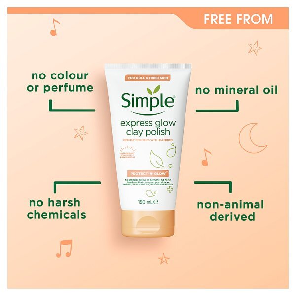 Simple Protect 'N' Glow Express Glow Clay Polish Cleanser 150Ml