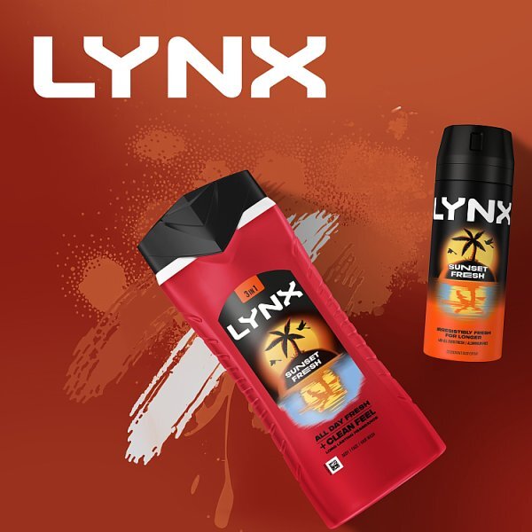 Lynx Sunset Fresh 3-in-1 Body Wash 225 ml