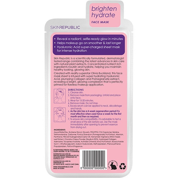 DNRAD Skin Republic Prep+Glow Olivia Buckland Face Mask