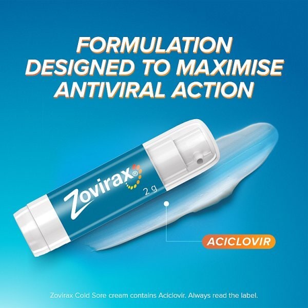 Zovirax Cold Sore Cream Aciclovir Pump 2g