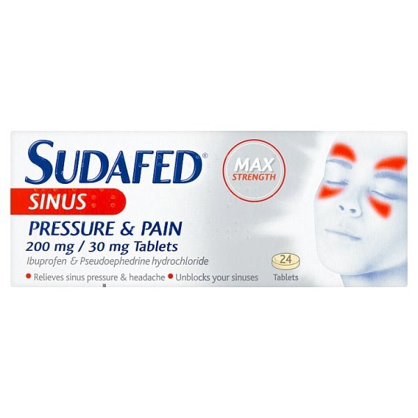 Sudafed Sinus Pressure & Pain Tablets 24s