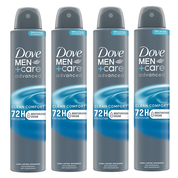 Dove Men+ Clean Comfort Antiperspirant Aerosol Bundle