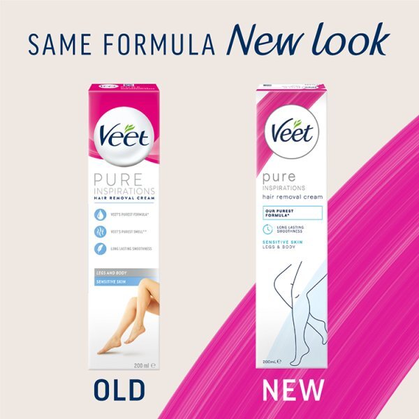 Veet Pure Hair Removal Cream Legs & Body Sensitive 200ml