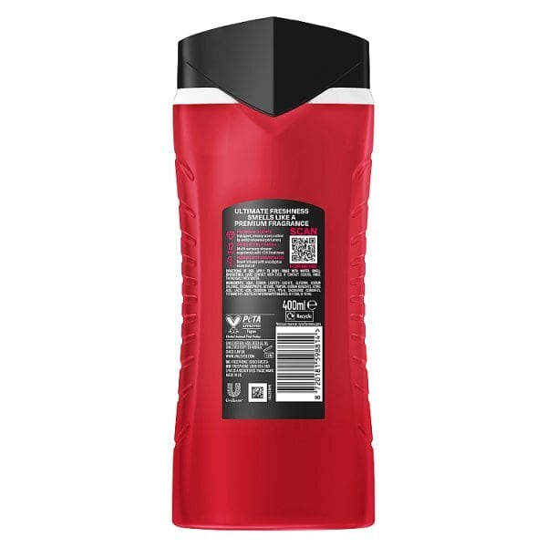 Lynx Cherry Spritz Shower Gel Body Wash For Men 400Ml