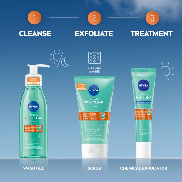 NIVEA Derma Skin Clear Face Scrub with Salicylic Acid 150ml