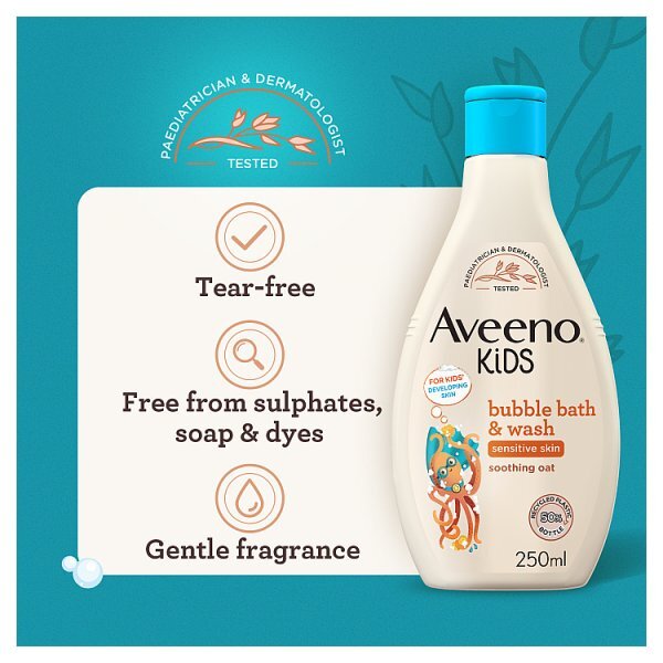 Aveeno Kids Bubble Bath & Wash 250Ml