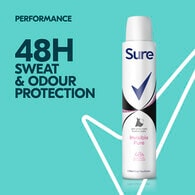 Sure Anti-Perspirant Aerosol Essential Invisible Pure 200ml