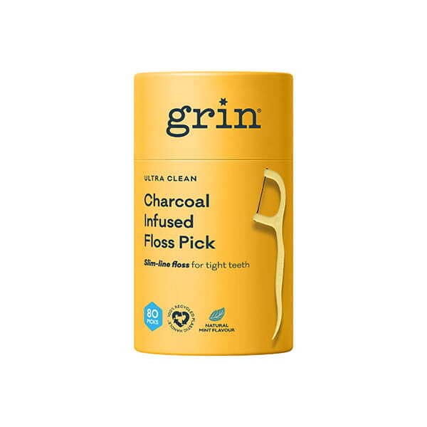 Grin Ultra Clean Floss Picks 80Pk Canister