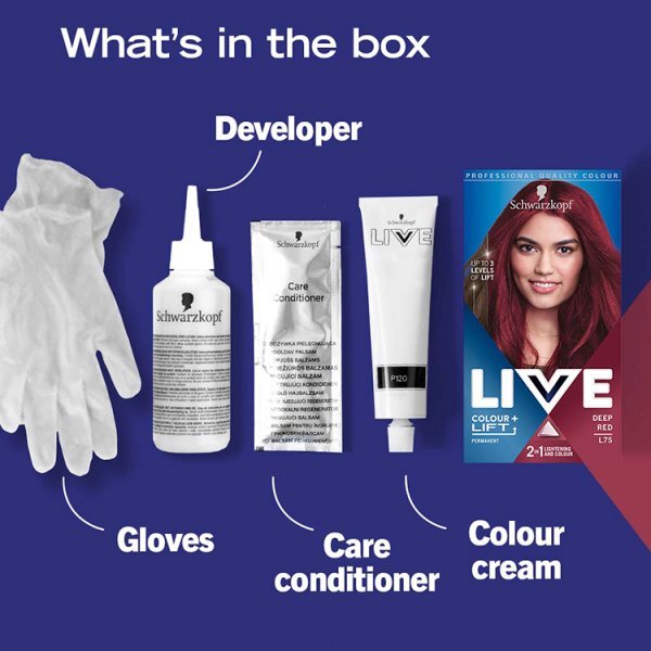 LIVE Colour + Lift Permanent Red Hair Dye Deep Red