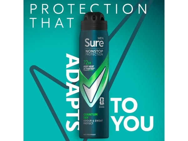 Sure Men Nonstop Protection Quantum Dry Anti-Perspirant Aerosol 250 ml