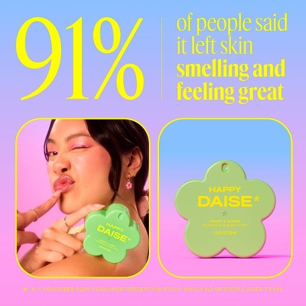 Daise Fragrance Body Mist Happy Grape & Amber 100ml