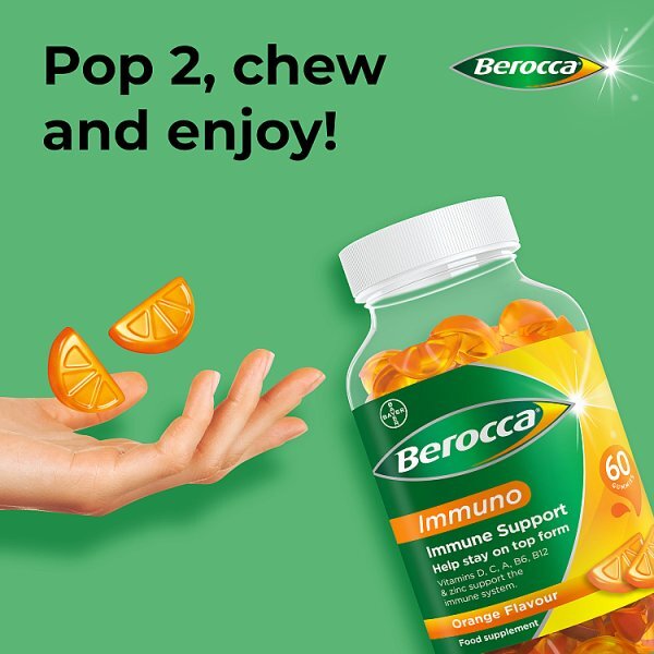 Berocca Immuno Orange Flavour 60 Gummies