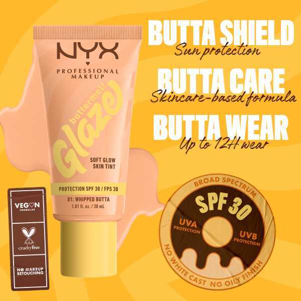 NYX Professional Makeup Buttermelt Glaze Skin Tint + SPF30 Foundation