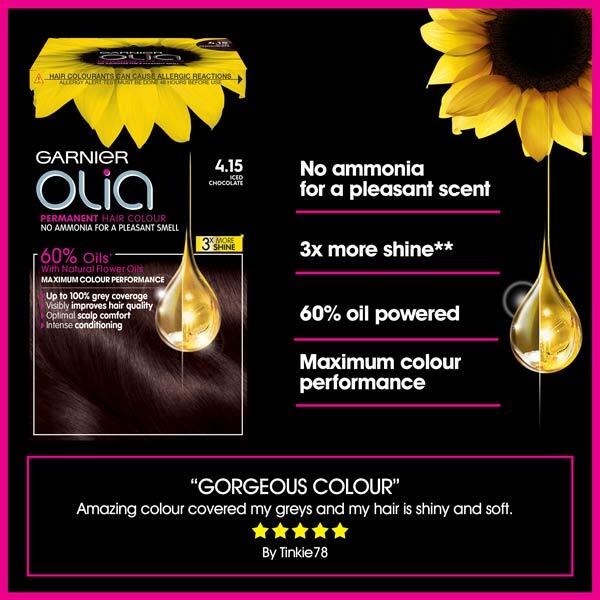 Garnier Olia 4.15 Iced Chocolate Brown Permanent Hair Dye