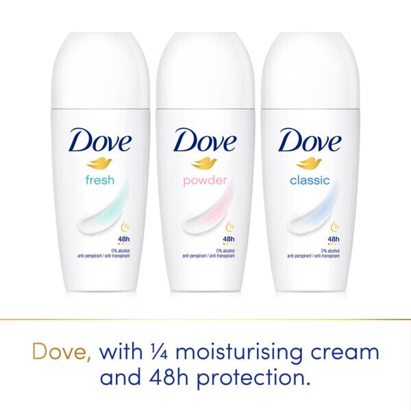 Dove Women Antiperspirant Deodorant Roll on Powder 50ml