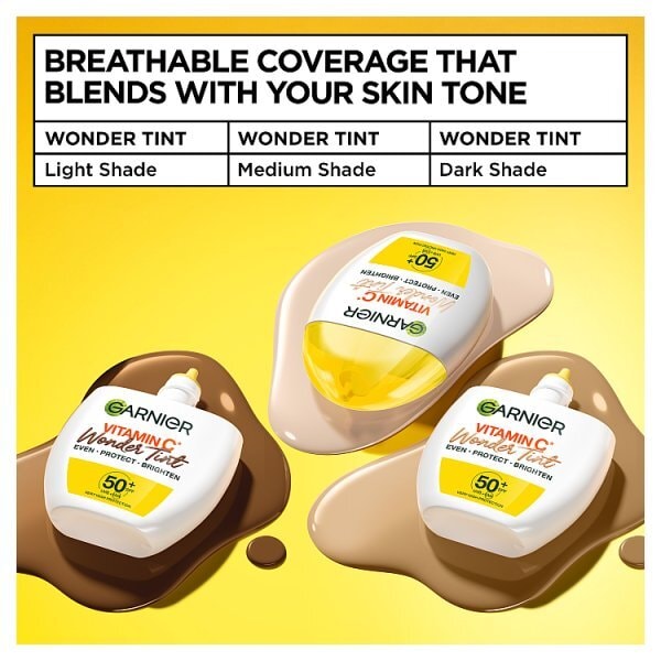Garnier Vitamin C Wonder Tint SPF50+ Dark Shade for Even Tone 40ml
