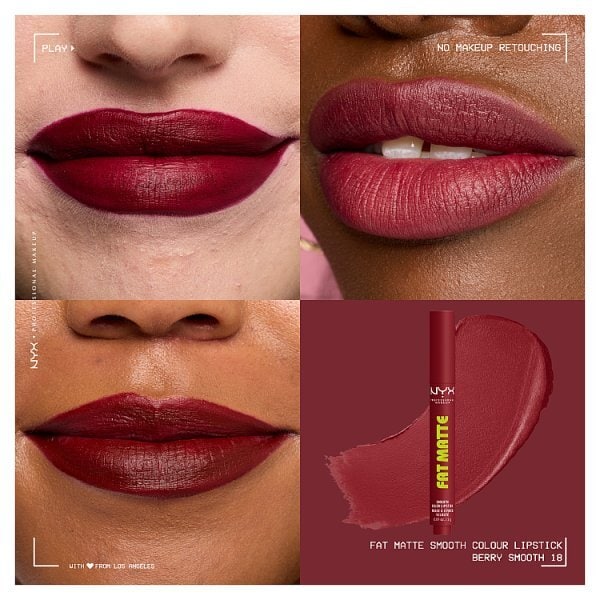 NYX Professional Makeup Fat Matte Lipstick, Berry Smooth