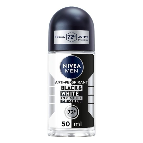 NIVEA MEN Anti-Perspirant Deodorant Roll-On Black & White