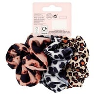 DNR Studio London Animal Print Scrunchies 3pk