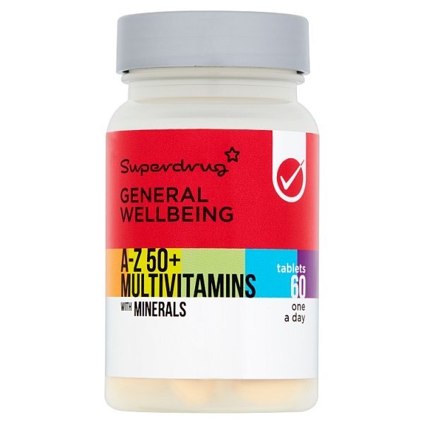 Superdrug 50+ A-Z Multivitamins with Minerals Tablets X 60
