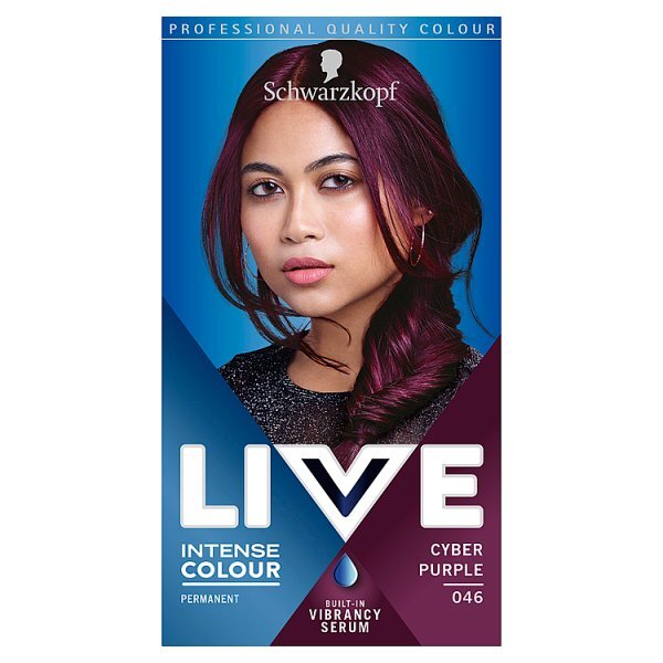 LIVE Intense Colour Permanent Purple Hair Dye Cyber Purple