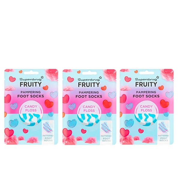 Superdrug Fruity Candyfloss Footock 3 Pack Bundle
