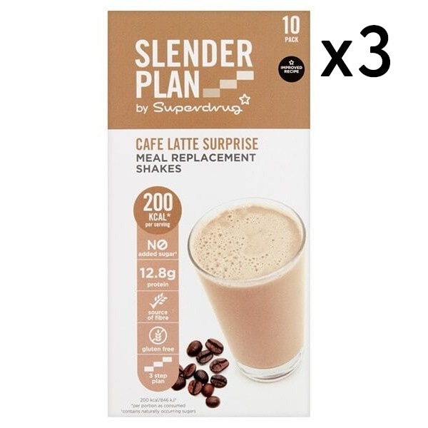 Slenderplan 30 day supply Meal Replacement Shake Cafe Latte