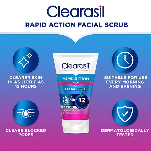 Clearasil Rapid Action Acne Exfoliating Face Scrub 125ml