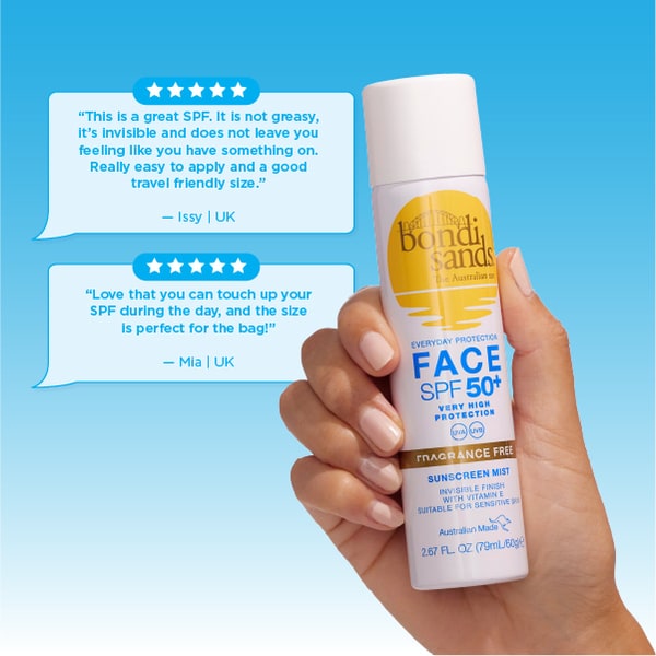 Bondi Sands Fragrence Free Face Mist Spf 50+ 60g