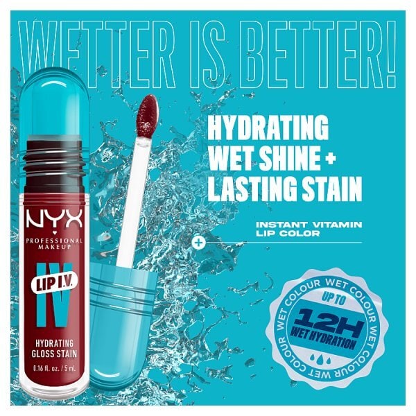 NYX Professional Makeup Lip IV Hydrating Lip Stain Gloss Cranberry