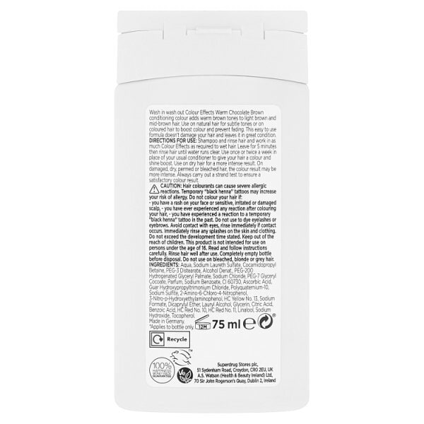 Superdrug Colour Effects Chocolate Brown 6.7 75ml