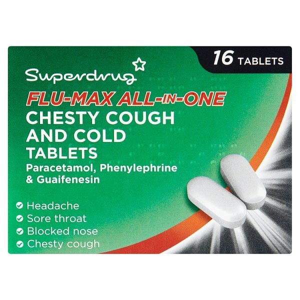 Superdrug Flu Max All In One Tablets X 16