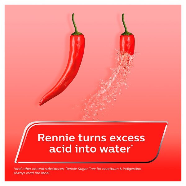 Rennie Sugar Free 680mg/80mg 24 Chewable Tablets