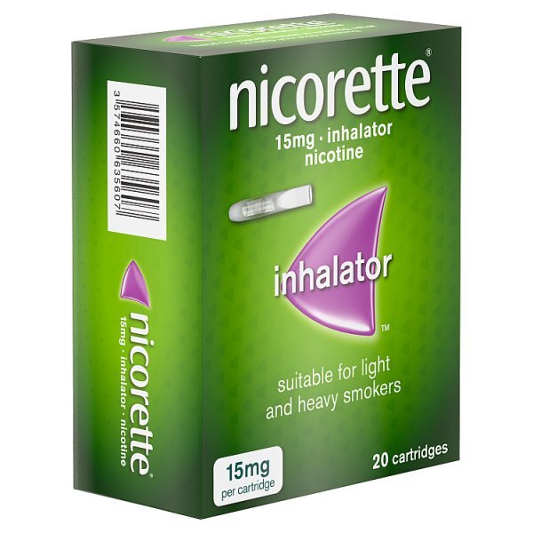 Nicorette® 15mg Inhalator Nicotine Cartridges (Stop Smoking)