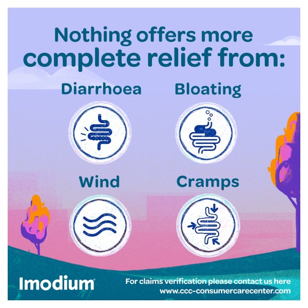 Imodium Dual Action Relief Tabs 12s