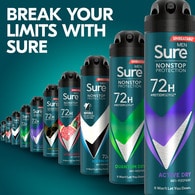 Sure Men Antiperspirant Deo Aerosol Nonstop Active 150ml