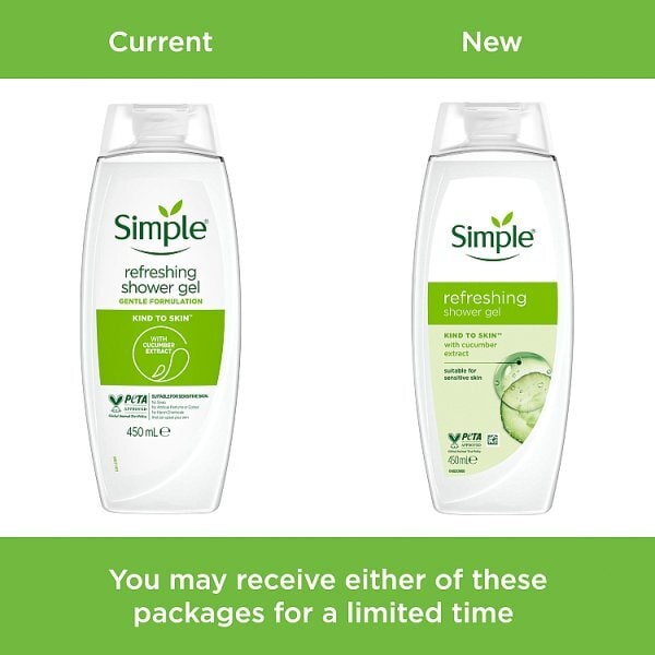 Simple Refresh Shower Gel 450Ml