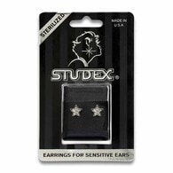 Studex Stainless Steel Star Glitter Clear Earrings