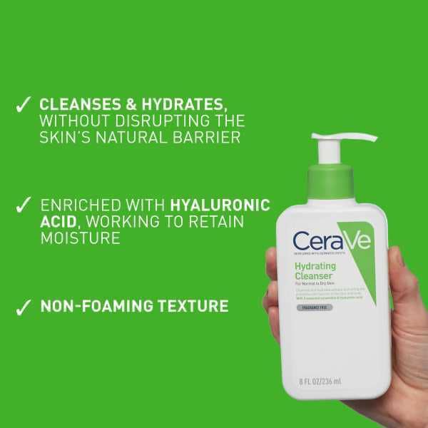 CeraVe Hydrating Cleanser with Hyaluronic Acid for Dry Skin 473ml