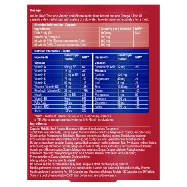 Seven Seas Omega 3 & Multivitamins Man Duo Pack