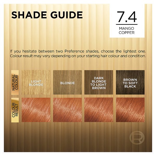 Preference Infinia P74 Mango Intense Copper Hair Dye