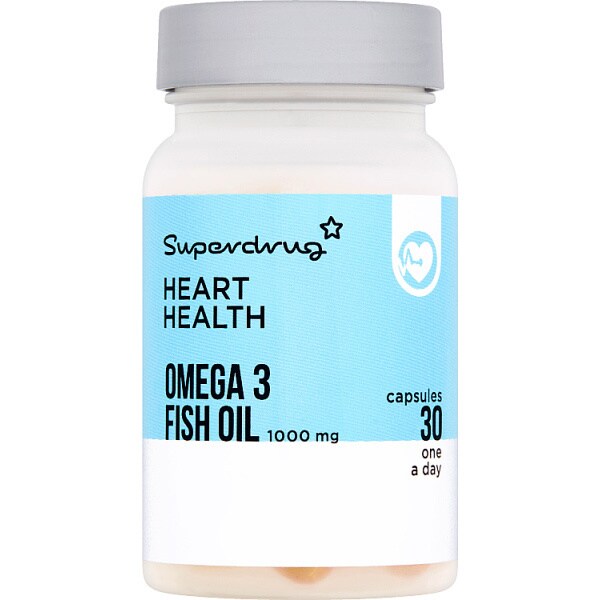 Superdrug Omega 3 Fish Oil High Strength 1000mg Capsules X30