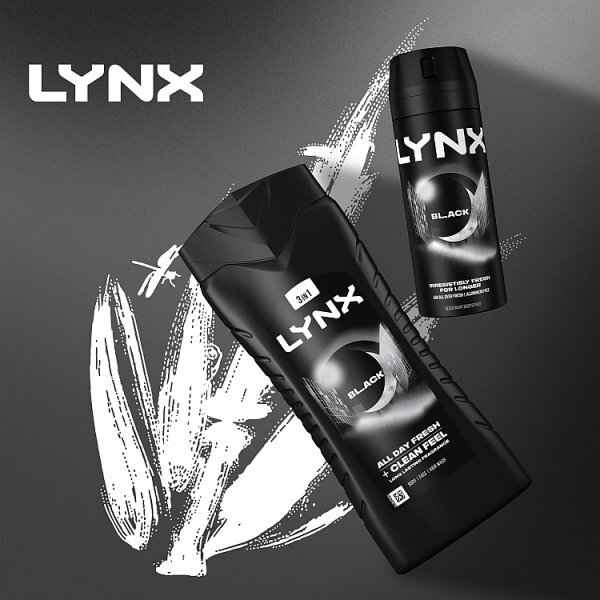 Lynx 3-in-1 Body Wash Shower Gel Black 500ml