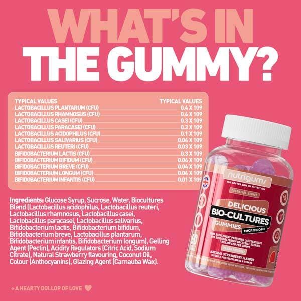 Nutrigums Bio-Cultures Microbiome 60 Gummies