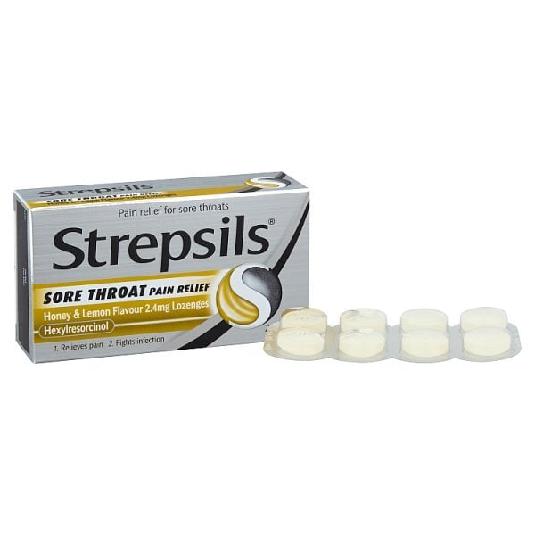 Strepsils Triple Action Honey & Lemon Throat Lozenges 24s