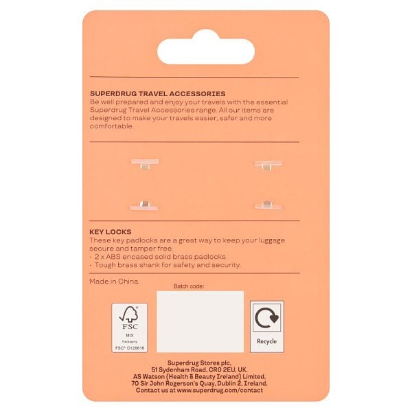 Superdrug Padlock Set of 2