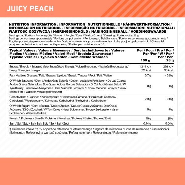 Optimum Nutrition Clear Protein Juicy Peach 280G