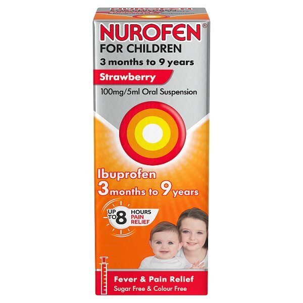 Nurofen for Children 3mths - 9yrs Ibuprofen Strawberry 100ml