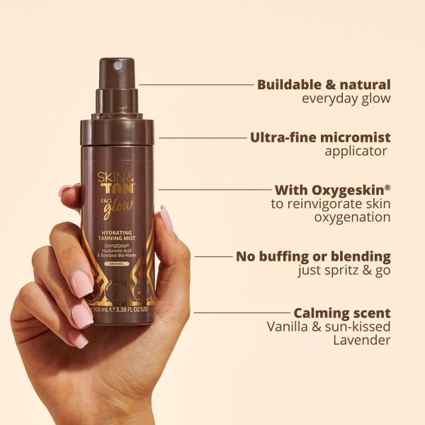 Skin & Tan Face Glow Hydrating Tanning Mist 100ml
