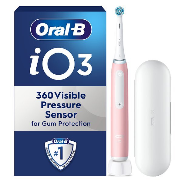 Oral-B iO3 Blush Pink Electric Toothbrush + Travel Case